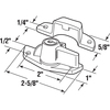 Prime-Line Keyed Child-Proof Sash Lock, 2 in. Hole Centers, Diecast Zinc, Painted White Single Pack F 2646